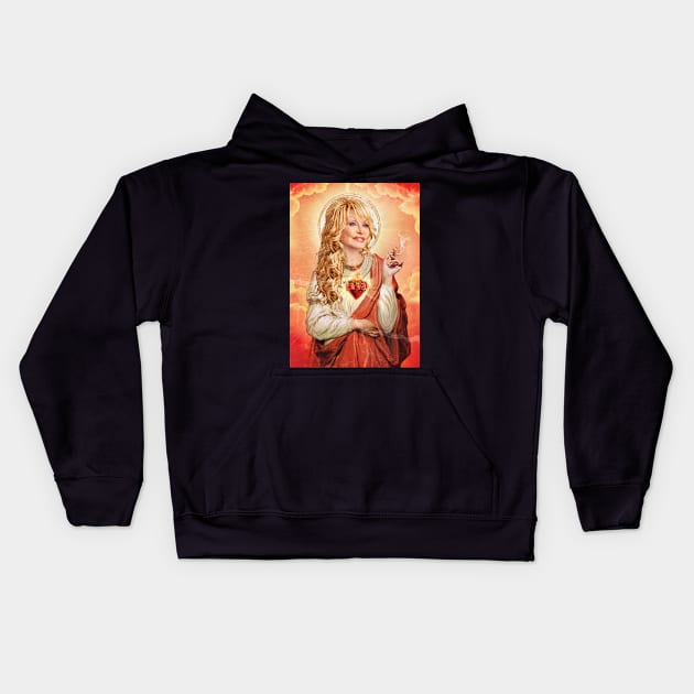 Saint dolly smoke Kids Hoodie by bospizza99